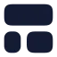 Layouttemplate icon with solid rounded style
