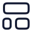 Layouttemplate icon with stroke rounded style