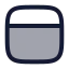 Layouttop icon with duotone rounded style