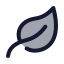 Leaf icon with duotone standard style