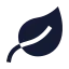 Leaf icon with solid sharp style