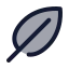 Leaf icon with duotone rounded style