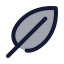 Leaf icon with duotone standard style