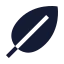 Leaf icon with solid sharp style