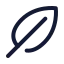 Leaf icon with stroke rounded style