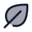 Leaf icon with duotone rounded style