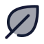 Leaf icon with duotone standard style
