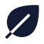 Leaf icon with solid sharp style
