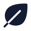 Leaf icon with solid standard style