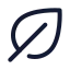 Leaf icon with stroke rounded style