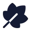 Leaf icon with solid standard style
