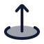 Leavinggeofence icon with duotone rounded style