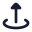 Leavinggeofence icon with solid rounded style