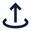Leavinggeofence icon with solid sharp style
