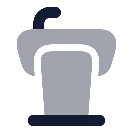 Lectern Icon in Bulk Rounded style