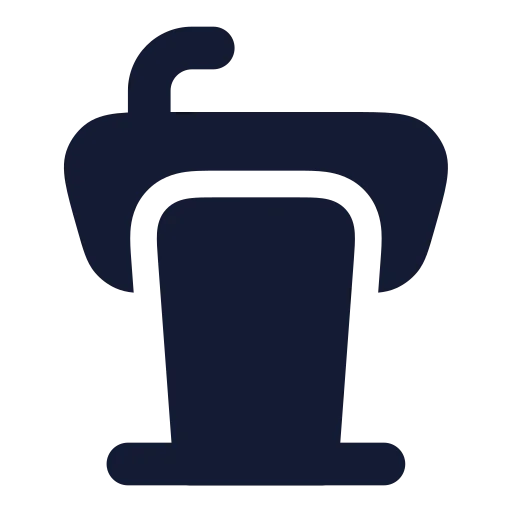 Lectern Icon in Solid Rounded style