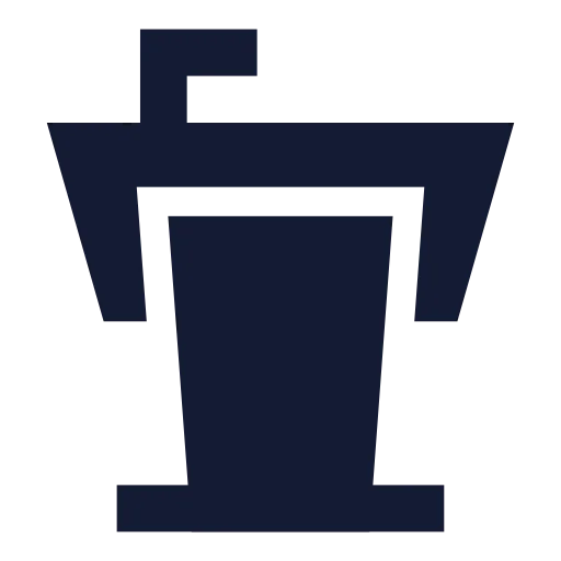 Lectern Icon in Solid Sharp style