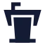 Lectern icon with solid sharp style