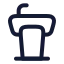Lectern icon with stroke rounded style