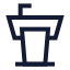 Lectern icon with stroke sharp style