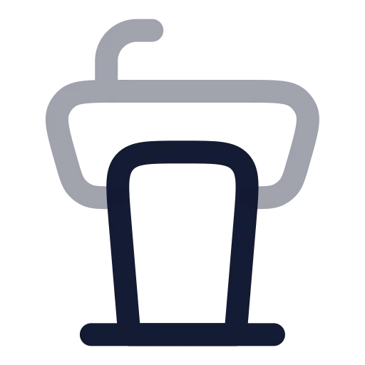 Lectern Icon in Twotone Rounded style