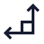Leftangle icon with stroke sharp style