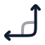 Leftangle icon with twotone rounded style