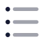 Lefttorightlistbullet icon with bulk rounded style