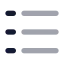 Lefttorightlistdash icon with bulk rounded style