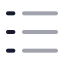 Lefttorightlistdash icon with duotone rounded style