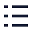 Lefttorightlistdash icon with solid sharp style