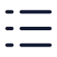 Lefttorightlistdash icon with stroke standard style