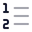 Lefttorightlistnumber icon with duotone rounded style