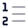 Left To Right List Number icon preview