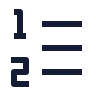 Left To Right List Number icon preview