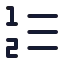 Lefttorightlistnumber icon with stroke standard style