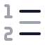 Lefttorightlistnumber icon with twotone rounded style