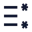 Lefttorightliststar icon with solid sharp style