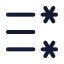 Lefttorightliststar icon with stroke standard style