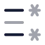 Lefttorightliststar icon with twotone rounded style