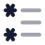 Lefttorightliststar icon with bulk rounded style