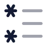 Left To Right List Star icon preview