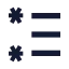 Lefttorightliststar icon with solid sharp style