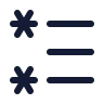 Left To Right List Star icon preview