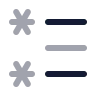 Left To Right List Star icon preview