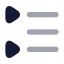 Lefttorightlisttriangle icon with bulk rounded style