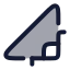 Lefttriangle icon with duotone rounded style
