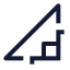 Lefttriangle icon with stroke sharp style