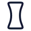 Lensconcave icon with stroke rounded style