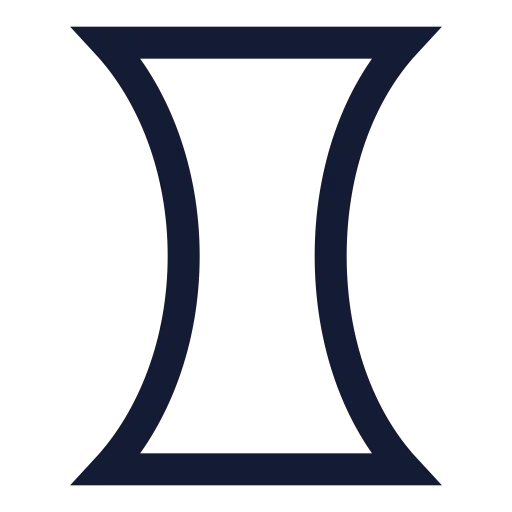 Lens Concave Icon in Stroke Sharp style